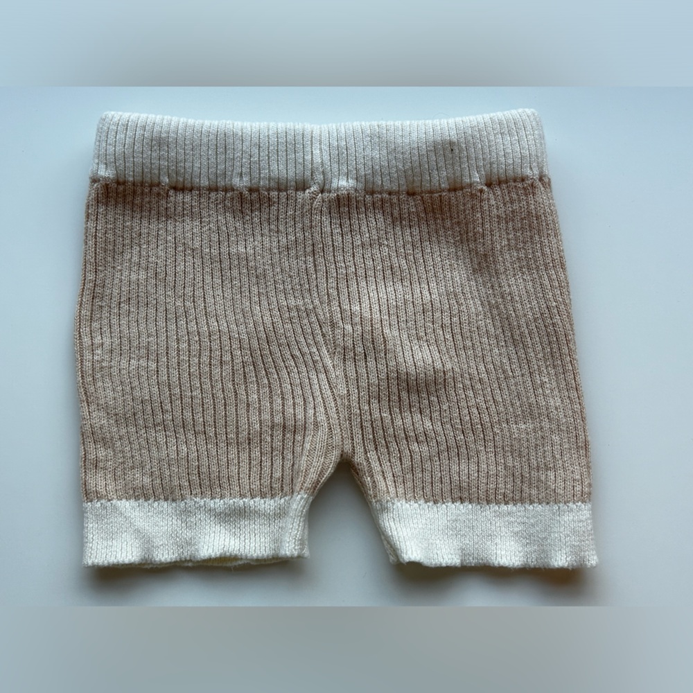 Ziggy Lou Ribbed Knit Bike Shorts 1Y in Peach